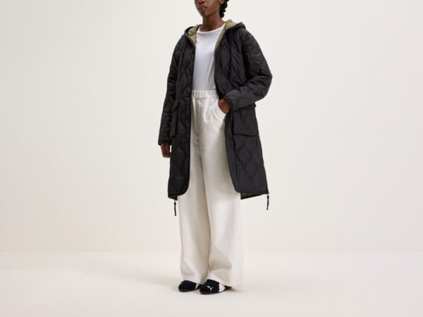 Dione Hooded Coat Black