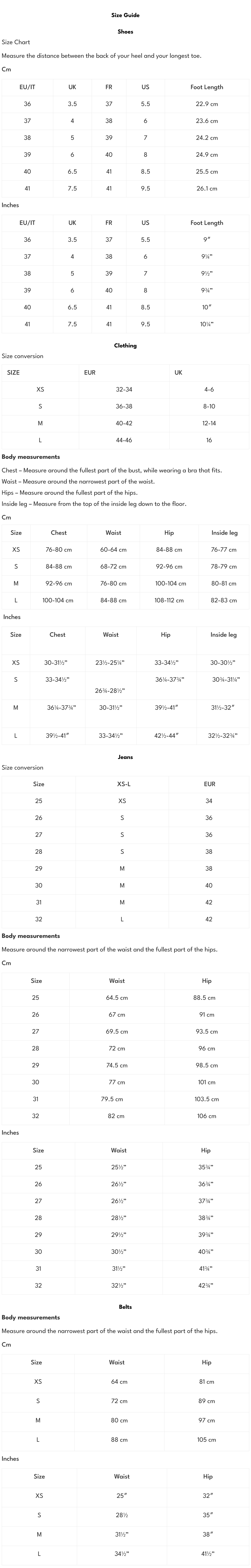 Image Size Guide
